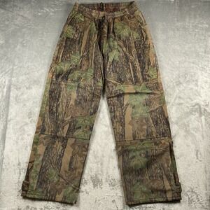 Vintage Cabelas Pants Mens L Dry Plus Trebark Camo Lined Hunting Made In USA